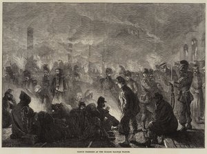 French Prisoners at the Orleans Railway Station by Charles J. Staniland